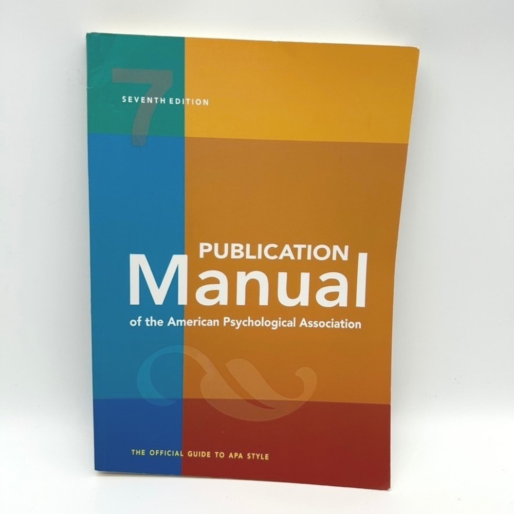 APA Publication Manual American Psychological Association 7th Edition Style